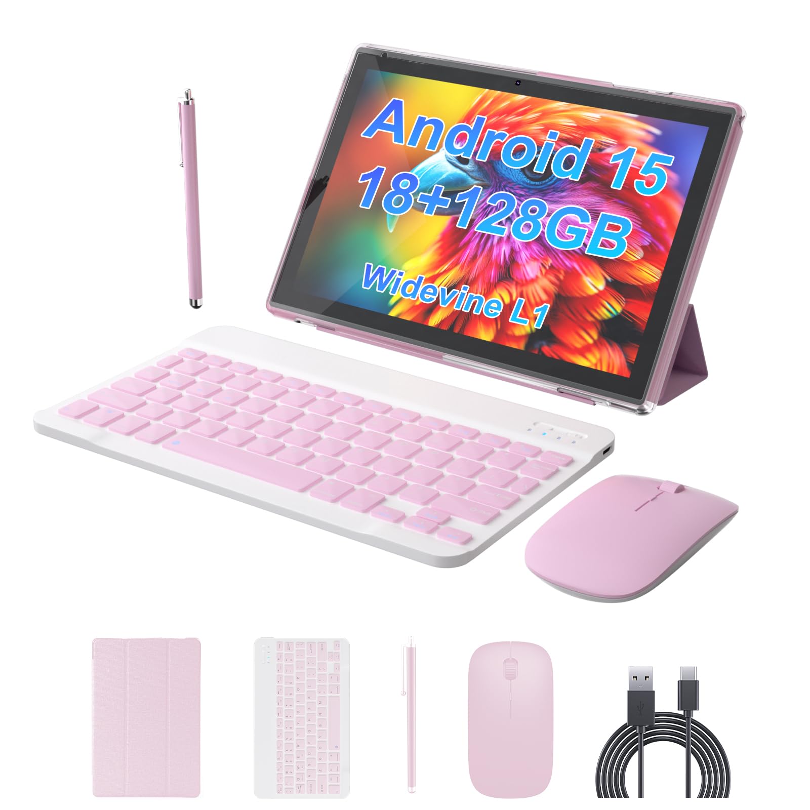 Amazon.com : ZZB Android 15 Tablet 10 inch Tablet 2 in 1 Tablets