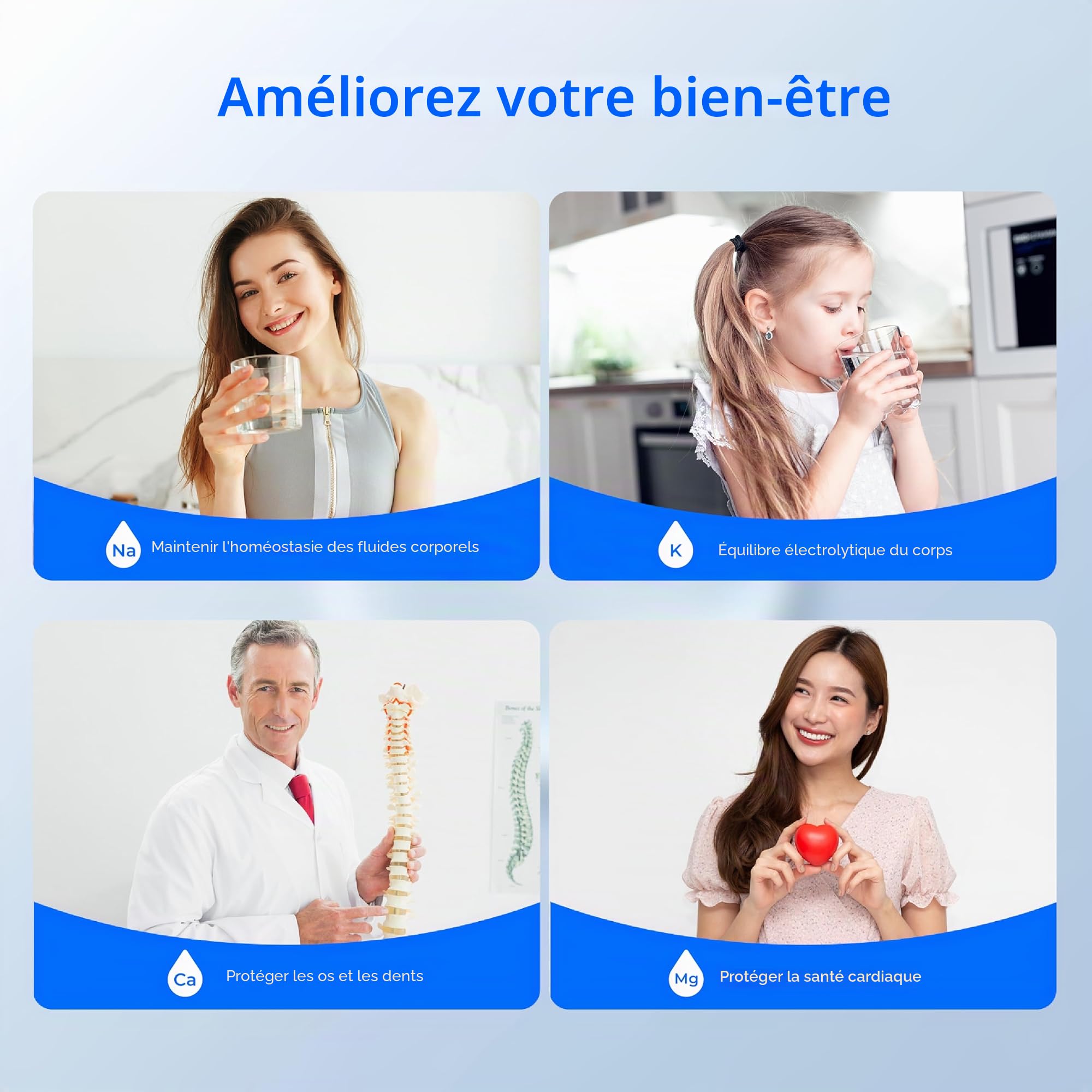Waterdrop Reminéralisation Inline Filtre à Eau, 1/4” Quick Connect Post Filtre pour RO Osmose Inverse Système de Filtration, Restauration Minéraux Essentiels, WD-MNR35 (2)