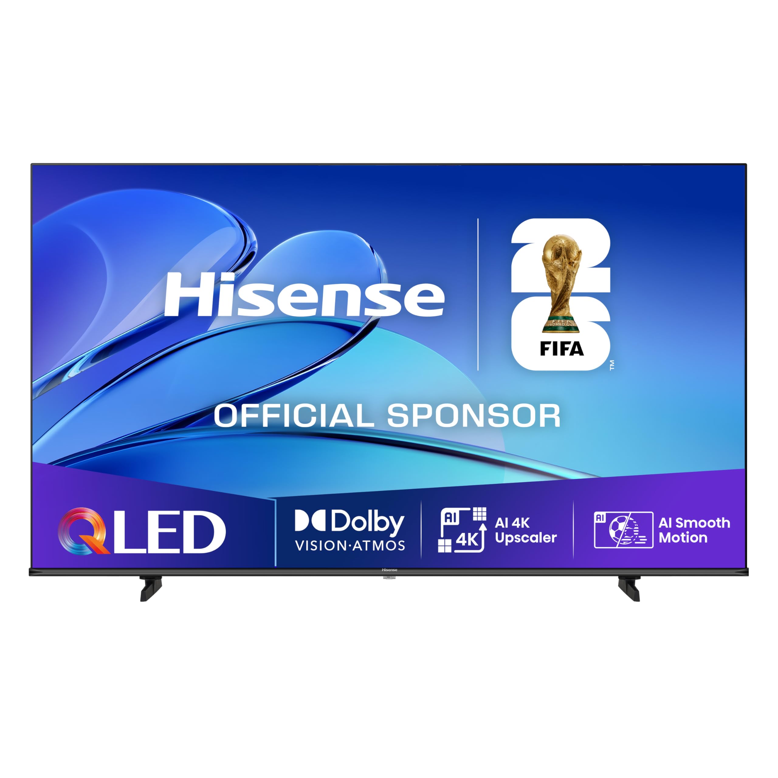 Hisense 55E7Q - QLED Smart TV 55 Pulgadas, Dolby Vision, Dolby Atmos, Modo Juego Plus, 60Hz VRR 120 fps, Modo Deportes, Monvimiento Suave IA, Bluetooth y HDMI 2.1, Control por Voz Alexa