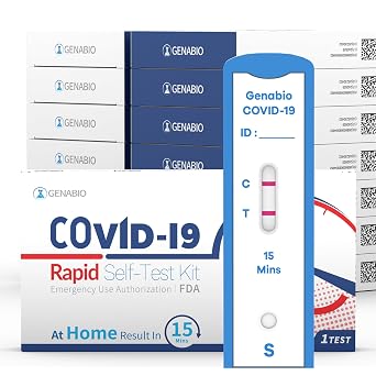 Genabio COVID-19 Antigen Rapid Self-Test Kit 14 Pack FDA EUA Authorized | 15-Minute At-Home Results | OTC Nasal Swab | Easy Self-Test 1 Pack, 14 Tests