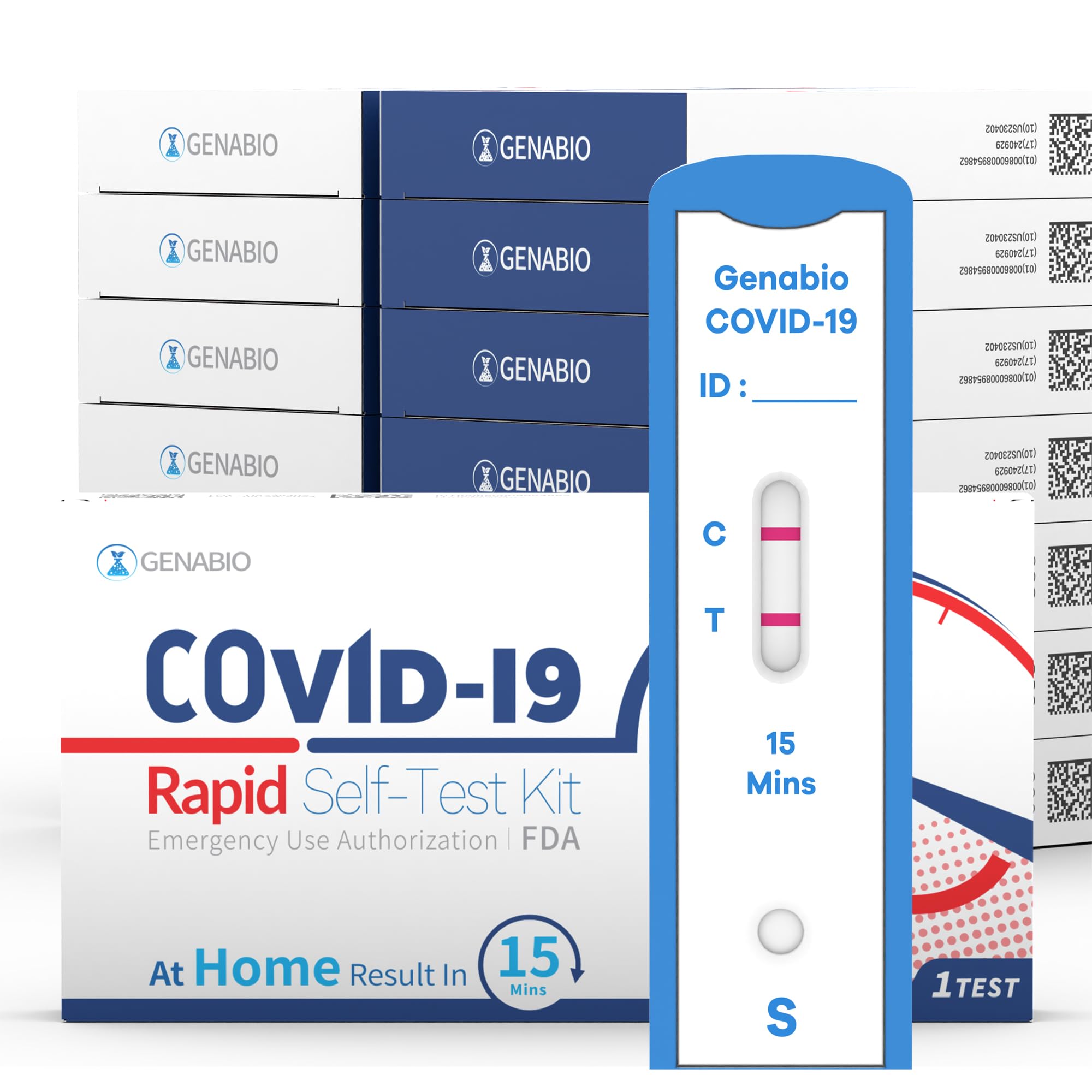 Genabio COVID-19 Antigen Self-Test Kit (1 Test) – FDA EUA Authorized | 15-Minute Results | OTC Nasal Swab for Ages 2+ | FSA/HSA Eligible