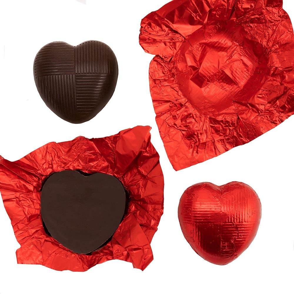 Italian Options Milk Chocolate Foiled Hearts, 30 Chocolates, Purple Foil — view 26