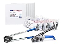 Vista 25 de IDL Packaging Kit de flejado de polietileno (PP) de grado industrial de 1/2 pulgada x 200 pies, resistencia a la rotura de 300 libras, solución