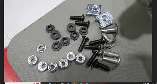 Miniatura 2 de Universal 7 "faro manillar carenado parabrisas Cafe Racer para Harley Dyna Sportster 1200 883 FLHT Bobber Touring (negro brillante)