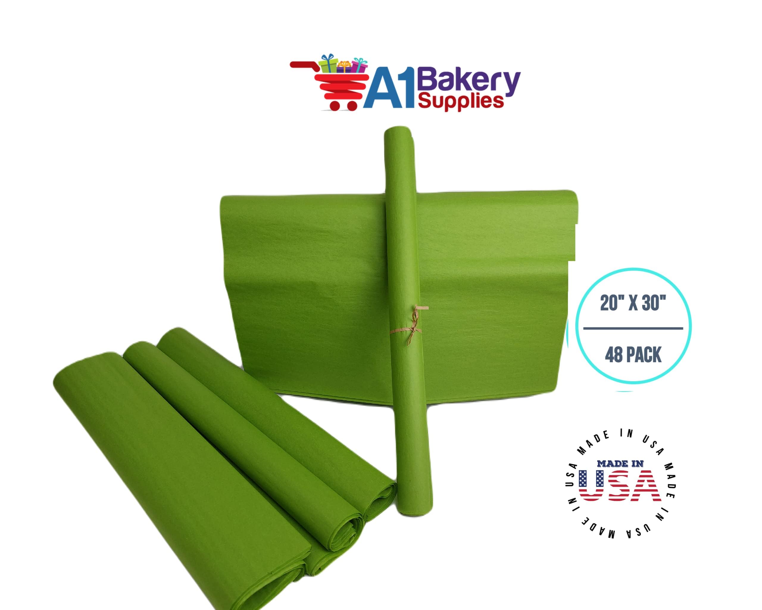 InsideMyNest Lot De 20 Feuilles Papier De Soie Vert Pierre, Vert Sauge Et Vert Poudré - 76,2 X 50,8 Cm