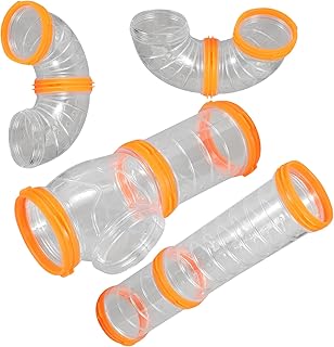 Cabilock プラスチック製ハムスター用ケージチューブセット DIY接続トンネル 小動物用透明パイプアクセサリー 室内外対応 モルモット ハリネ