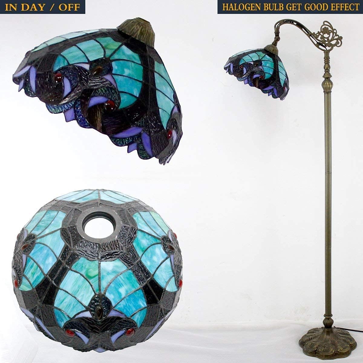 WERFACTORY Tiffany Lamp Series Stained Glass Style Lampshade Decorative Living Room Bedroom