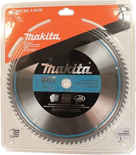 Miniatura 3 de Makita A-93728 Hoja de sierra de inglete pulida micro de 80 dientes de 12 pulgadas