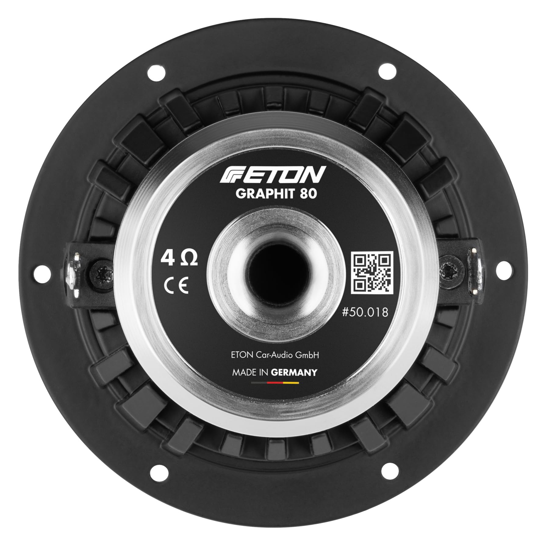ETON Graphit 80 – 80 mm (3“) High End Mitteltöner, Einbau Lautsprecher fürs Auto mit Carbonvlies-Sandwich Membran, Neodymmagnet, 1 Paar