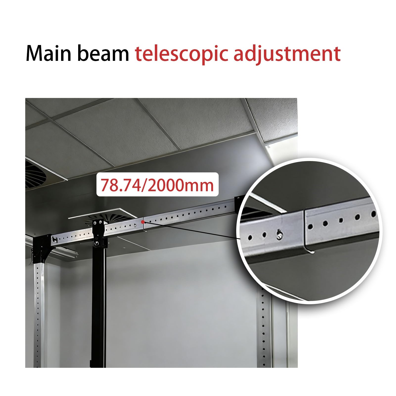 Grue portique portable en aluminium, palan d'atelier mobile, capacité de levage de 551 à 4409 livres, idéale for les espaces étroits et les terrains accidentés.(S,2000kg(4409 lb))