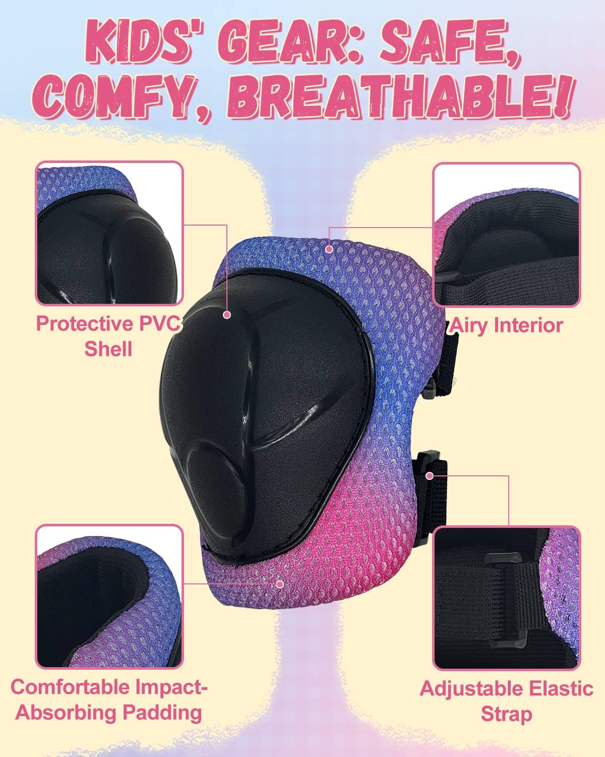 Casque de vélo pour enfants de 3 à 8 ans, offrant une protection de sécurité pour le cyclisme, la planche à roulettes et la trottinette, cadeau d'anniversaire pour enfants (bleu dégradé)