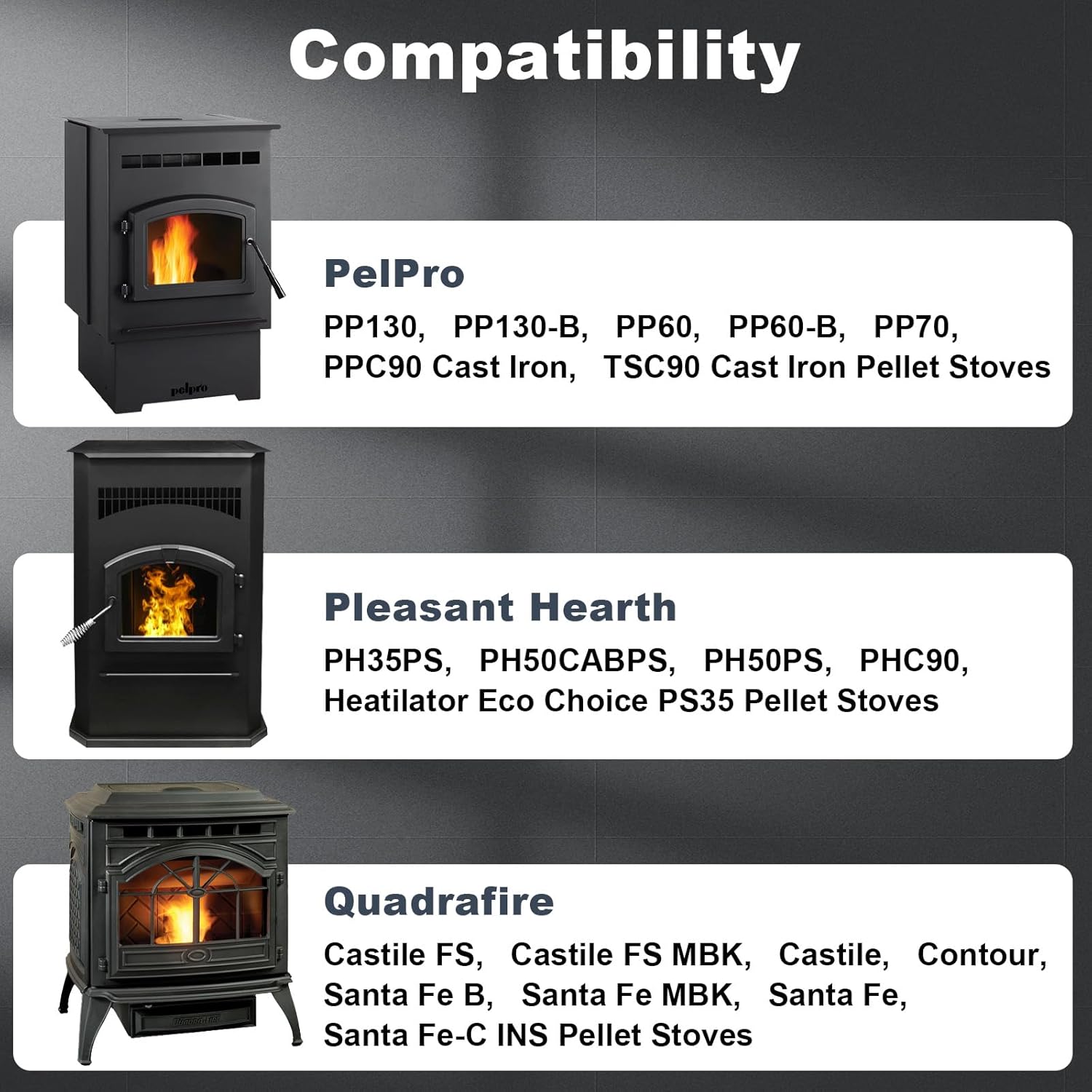 812-4400 Exhaust Blower Fan Motor for PelPro PP130, PP60, Quadrafire Santa Fe & Castile, Pleasant Hearth PH35PS, PH50CABPS, Heatilator Eco-Choice PS35 Pellet Stove