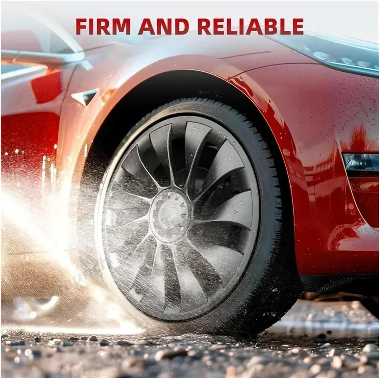 4PCS 20 Inch Wheel Parts Vehicle Wheel Rims Edge Protector Ring， Compatible For Tesla Model 3 Tire Guard Strip Wheel Hub Covers Accessories