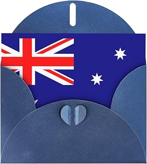 Australian flag Greeting Card With Envelope, Birthday Card, Christmas Card, Invitation Card, 3 Colors