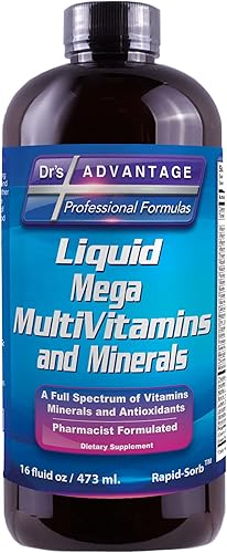 Líquido Mega de suplementos multivitamínicos & Minerales 16oz. Salud y belleza