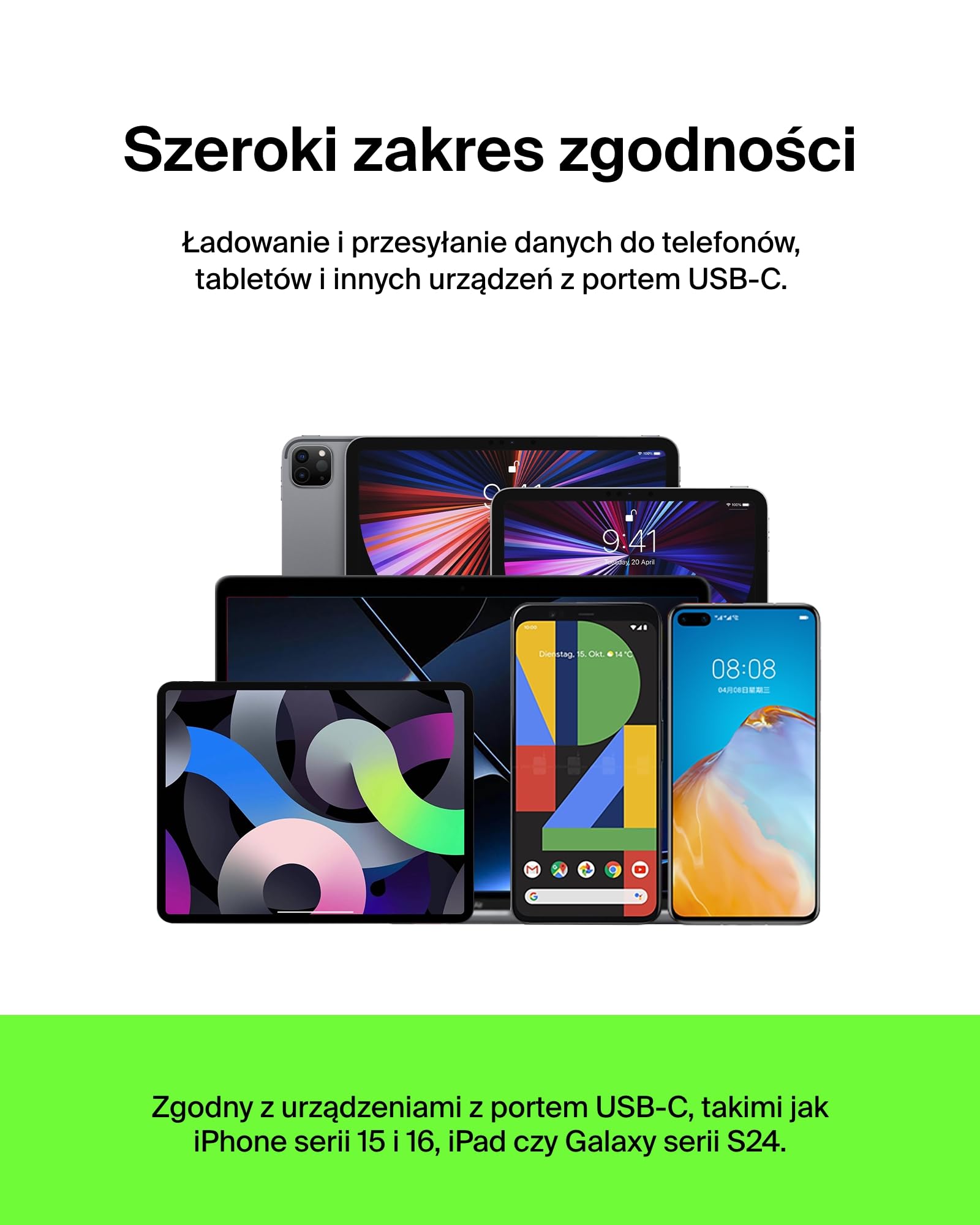Belkin Kabel USB-A do USB-C w oplocie do ładowania urządzeń iPhone 15, Samsung Galaxy S24, S23, Note, Pixel, iPad Pro, iPad Mini, Nintendo Switch, kabel USB typu C, 2 m – czarny