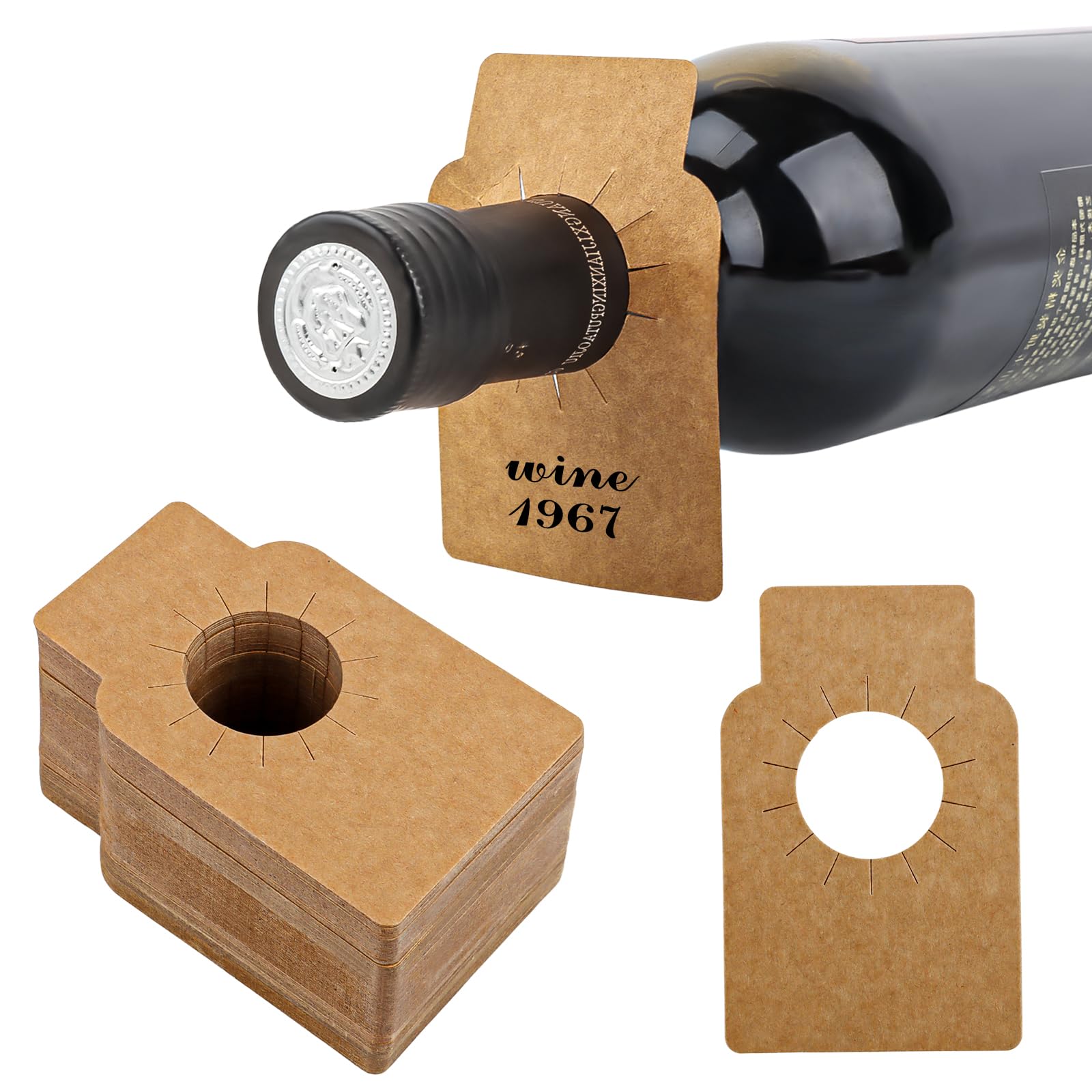 Etiquetas Para Botellas Vino 200 Unidades - PVC Blanco 5.7x8.9 Cm | Para Marcar Añada Tipo Vino Champagne