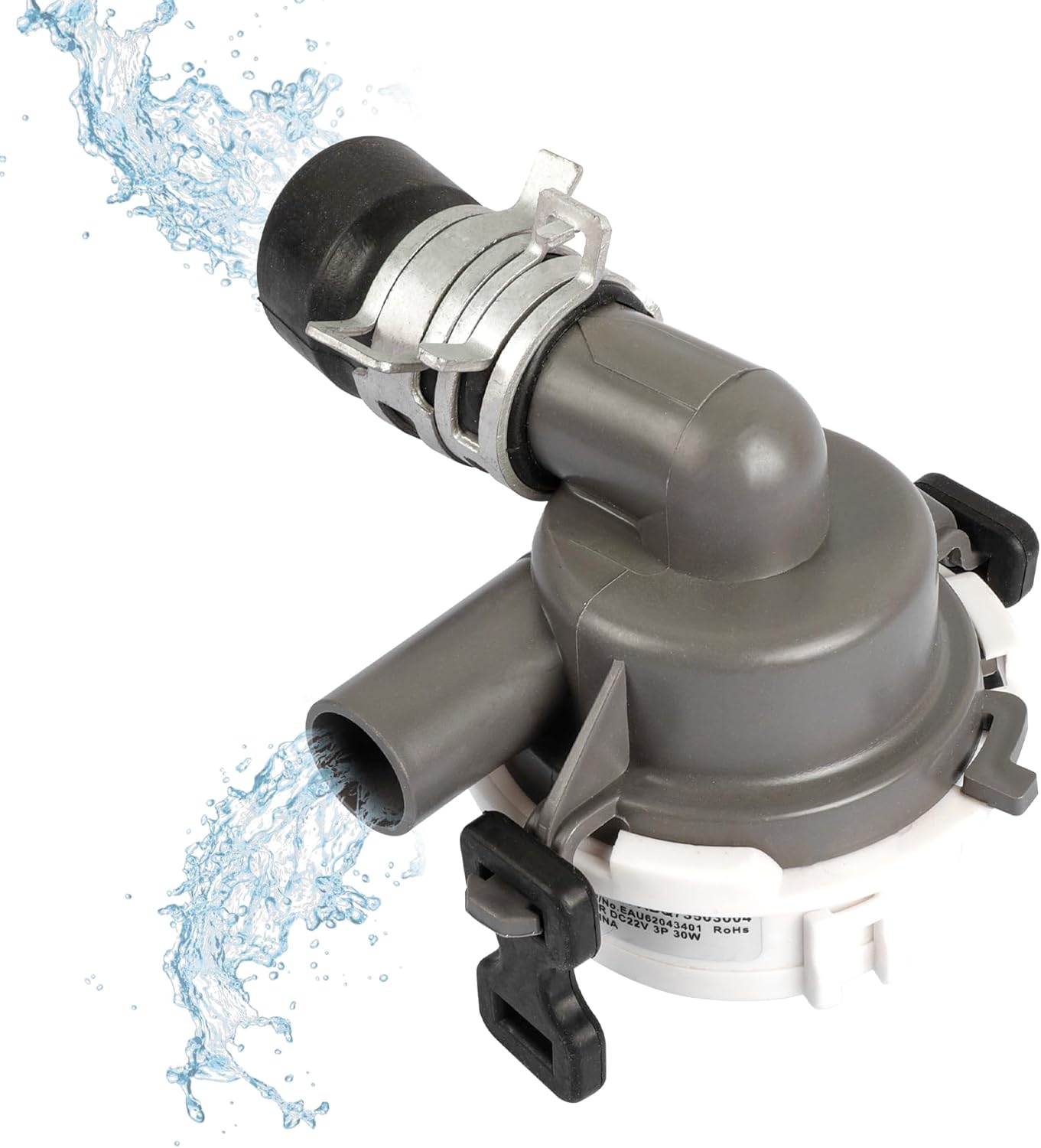 Upgrade ABQ73503004 Dishwasher Drain Pump Assembly Replacement for LG and Kenmore Models, Replaces ABQ73503002 Dishwasher Drain Pump Assembly