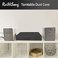 Vista 5 de Cubierta antipolvo para tocadiscos, adecuada para la mayoría de los modelos de tocadiscos Negro