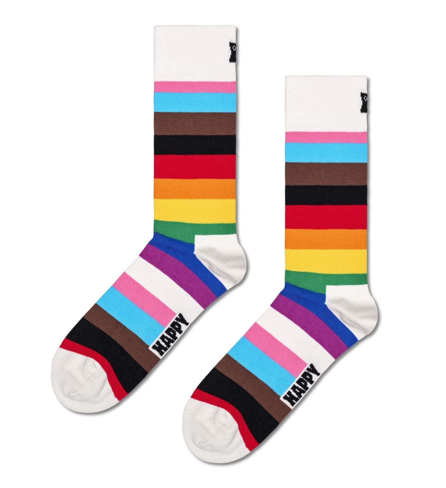 Happy Socks Men's Happy Pride Stripe Socks, Multi, M UK