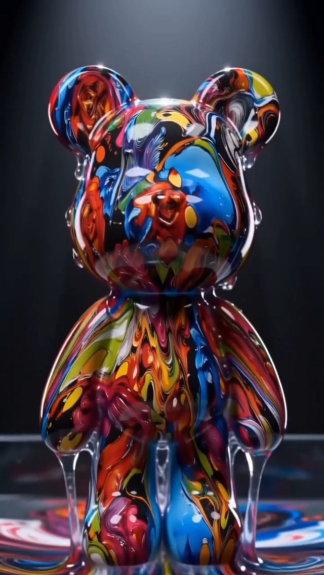 Coniuty Resin Bear Statue Decor for Home, Animal Sculpture