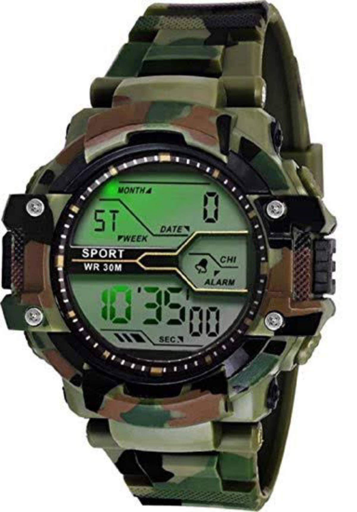 Trex Sport Multifunction Digital Green Army Durable Water&Shock Resistance Alarm Watch for Men (B08RP5KJFD) Amazon Price History, Amazon Price Tracker