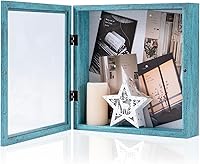 Vista 19 de Muzilife Marco de fotos Shadow Box de 8 x 10 – 2.16 pulgadas de profundidad de madera y vidrio, caja de memoria lista para colgar, recuerdos Textura