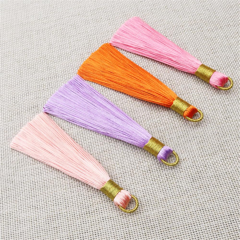 Duories 100 stuks mini-kwasthangers, 3 cm, katoen, franjes, kwastjes, armband, sleutelhanger, knutselen, kwastjes voor oorbellen, sieraden, tassen, bladwijzers, doe-het-zelf handwerk, accessoires