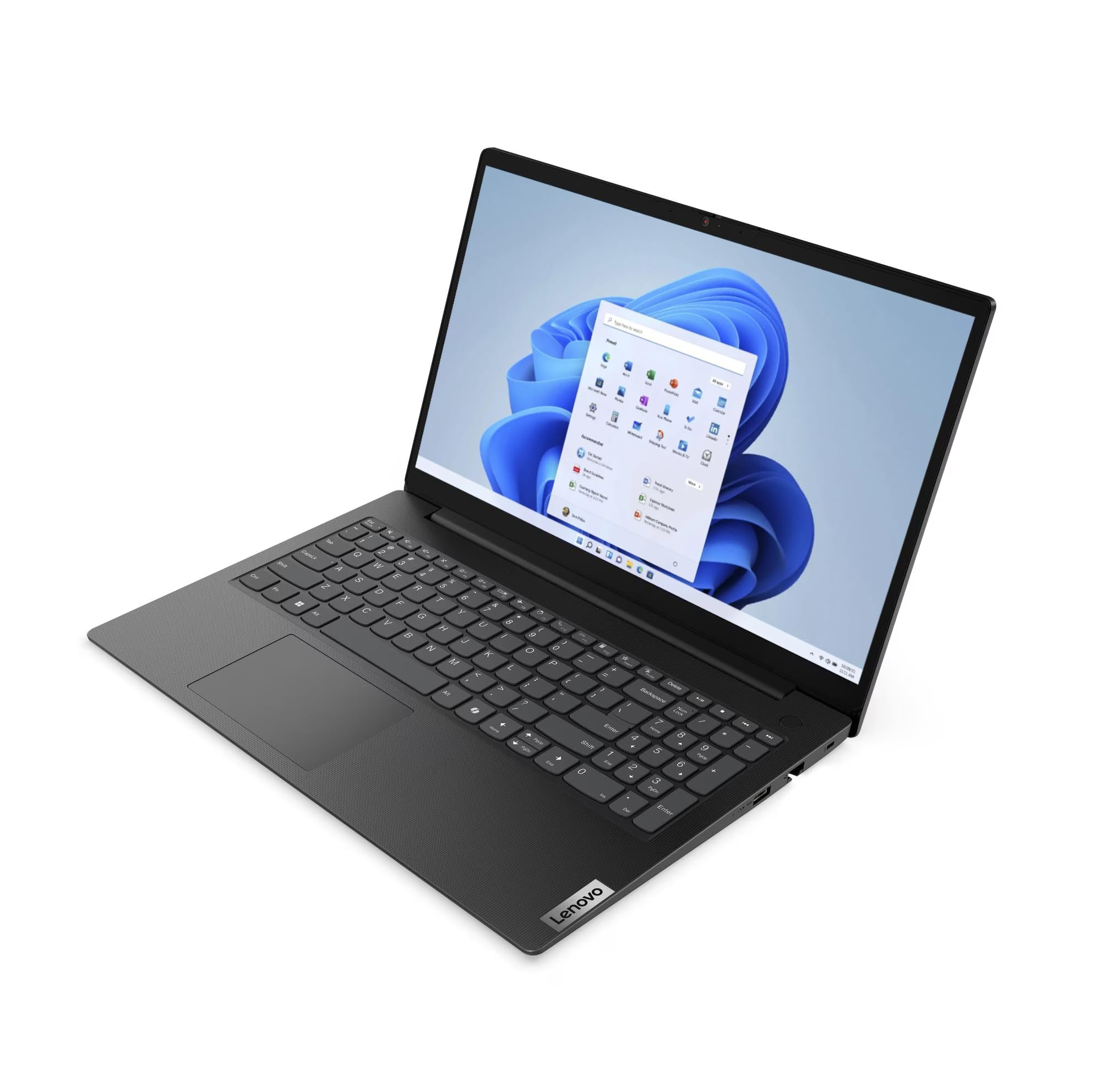 Lenovo Laptop, 15,6" FHD Display, Intel N150, 4 x 3.60 GHz, 256 GB SSD, Intel UHD Graphics, Norton 360, Windows 11, Schwarz