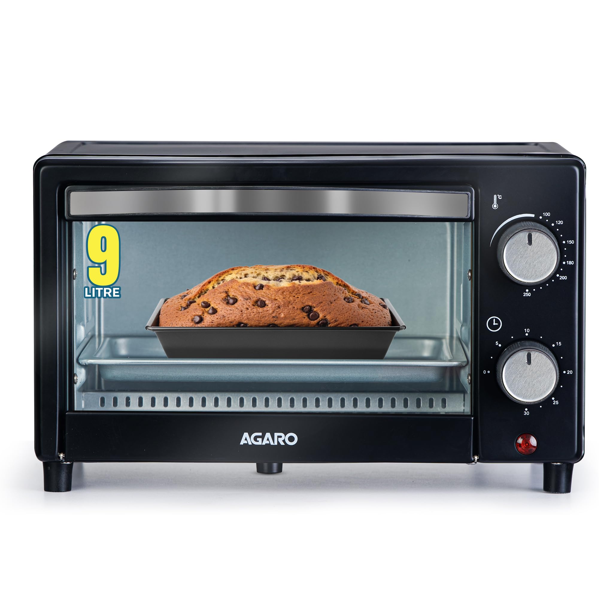 AGARO Marvel 9 Liters Oven Toaster Griller,Cake Baking Otg (Black),800 Watts