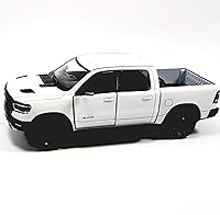 KiNSMART 2019 Dodge Ram 1500 1:46 Scale Diecast Metal Model Truck White - 5" Collectible Pickup Toy