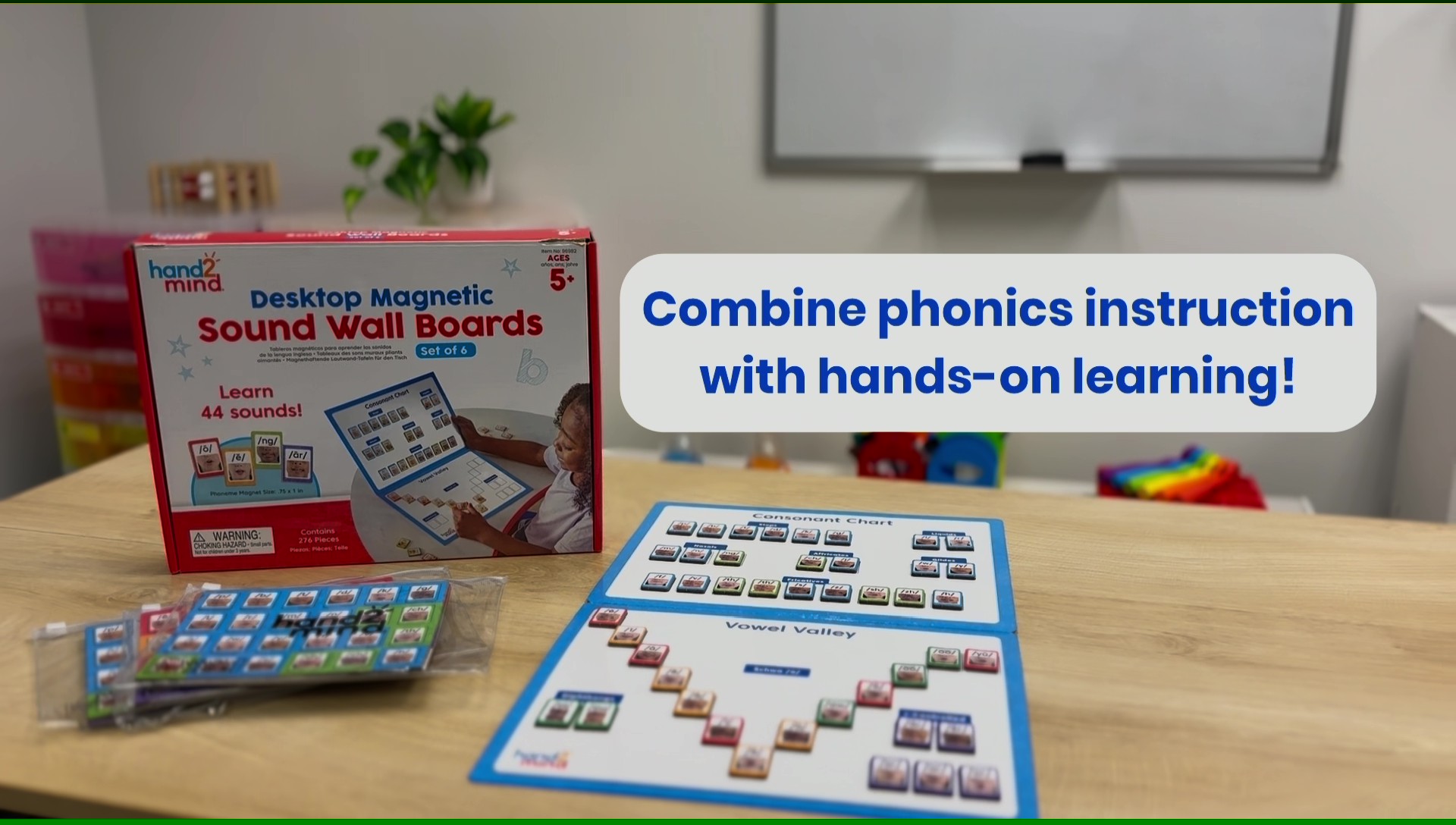 Amazon.com : hand2mind Desktop Magnetic Sound Wall Boards, Letter