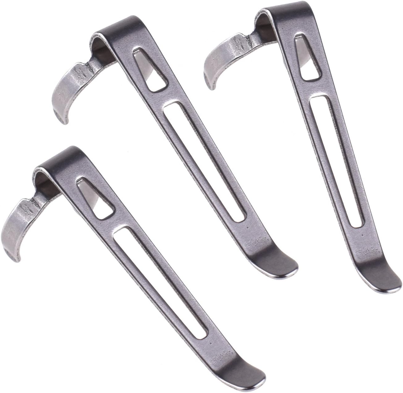 UltraTac Pocket Clip for AAA Flashlight (3, Silver for K18)