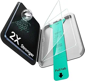 ESR Pacote com 2 protetores de tela para iPad A16 11ª/10ª geração (11 polegadas/10,9, 2025/2022), filme de vidro temperado 9H com bandeja UltraFit, suporte para Apple Pencil, resistente a arranhões