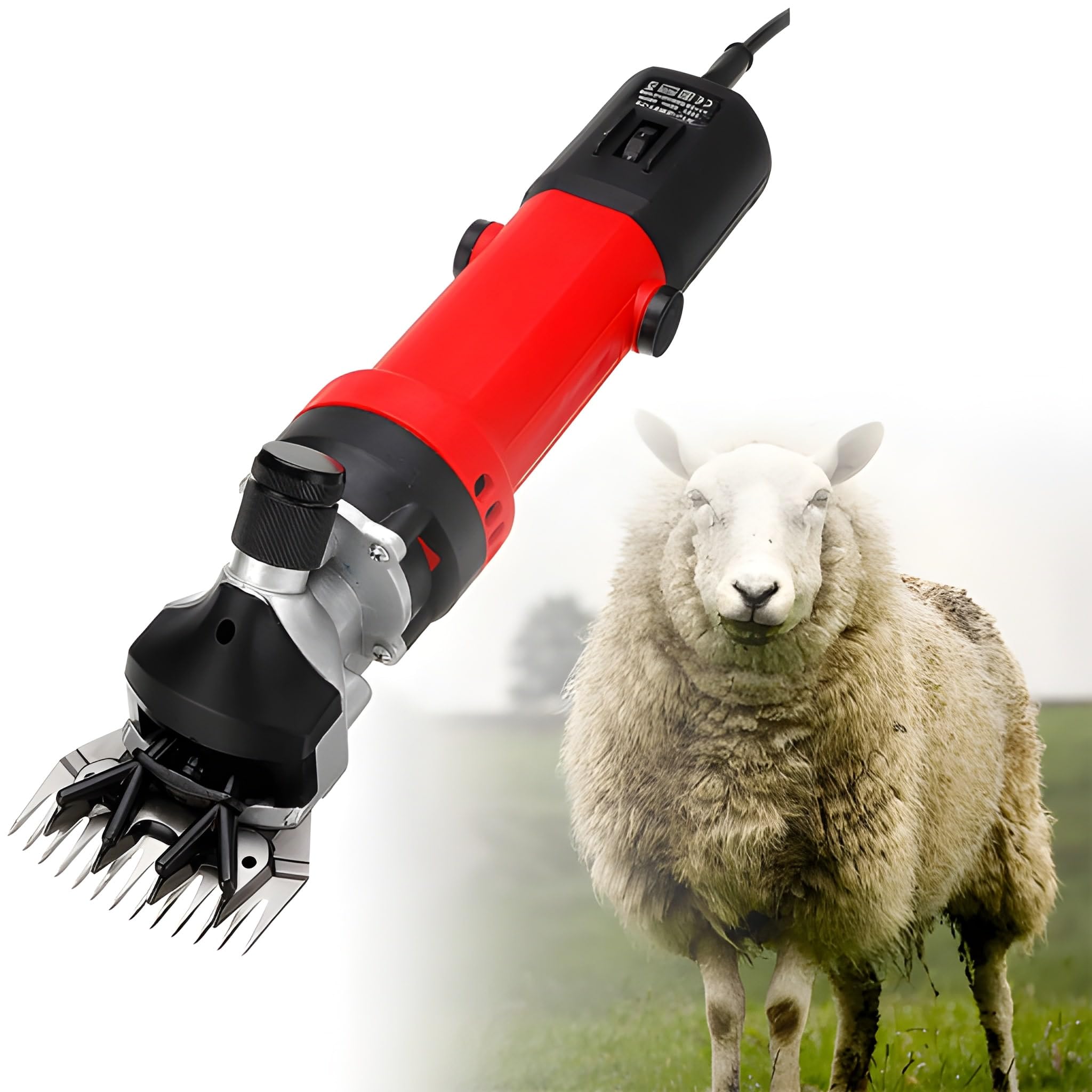 Tosapecore Tosatrice Elettrica Professionale per Pecore Capre Lama Alpaca con Motore 550W Regolabile 6 Velocità Valigetta e Accessori Inclusi