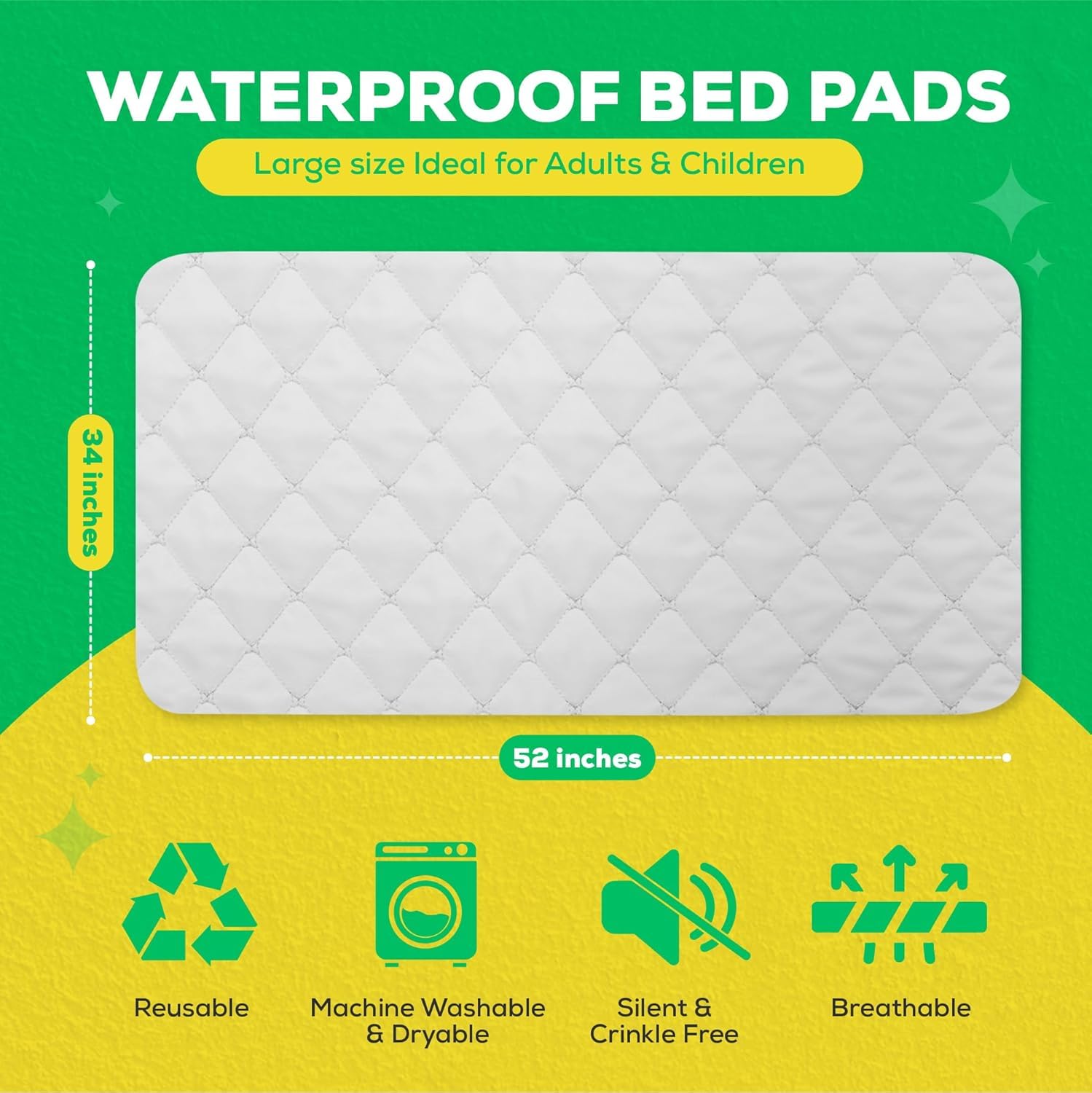 Waterproof Bed Pads - Pack of 2 -2