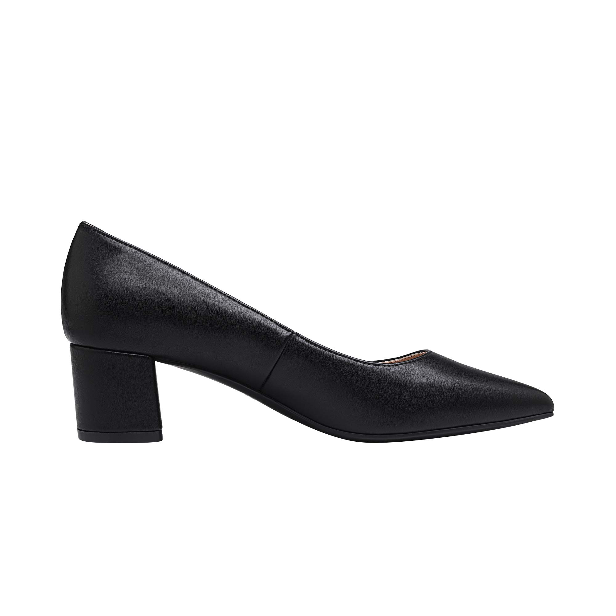 DREAM PAIRS Zapatos de Tacón Ancho Clásicos para Mujer con Punta Puntida y Plantilla Cómoda