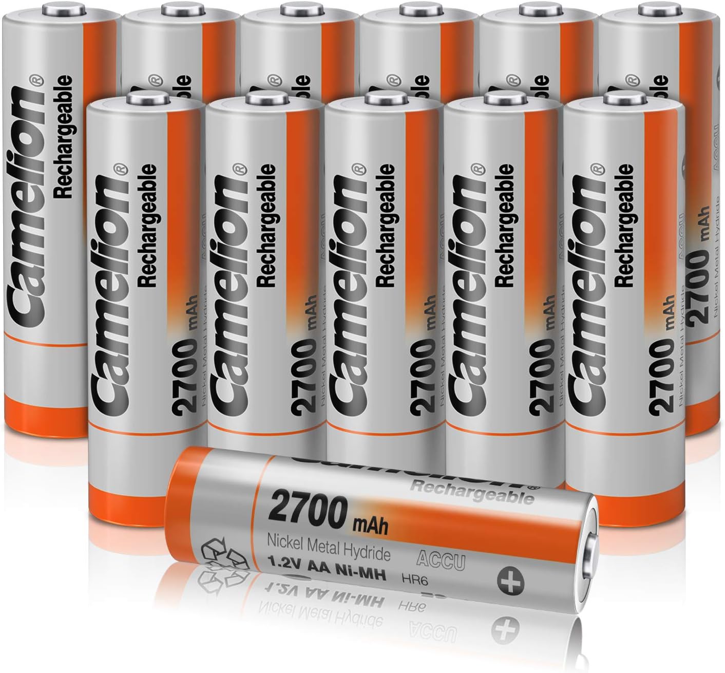 Camelion AA 2700mAh High Capacity Rechargeable Battery (12