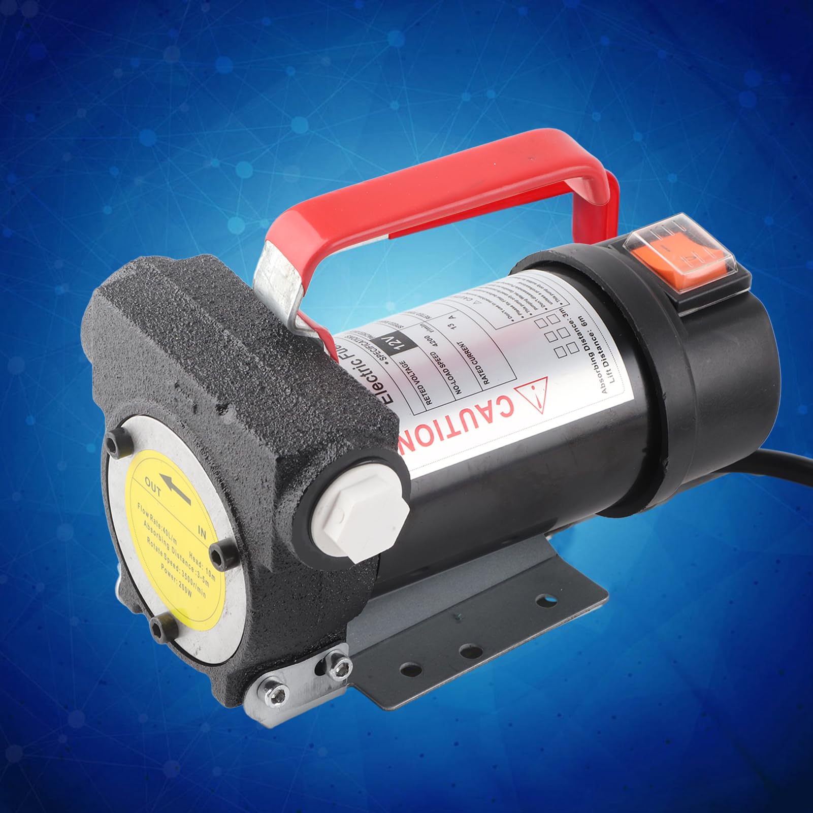 Extractor de Fluido Diésel Eléctrico de 12V, Bomba Eficiente de Transferencia de Aceite para Cambios Rápidos de Aceite con Boquilla para, Uso Portátil