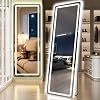 Standing Mirror Full Length with LED Lights, 71x26 Lighted Mirror with Dimming & 3 Color Lighting, Tall Mirror Full Body for Bedroom, Dressing Room
