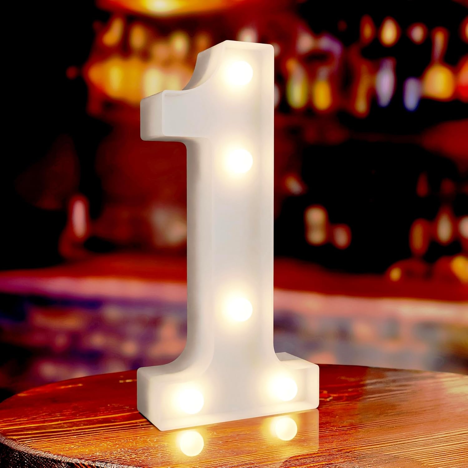 Marquee Numbers, Light Up Numbers for Party, Lighted Number 1, Battery Powered Led Birthday Number, Light Up Sign for Birthday Party Gradutaion New Year Anniversary Baby Shower Bedroom Wall Decor