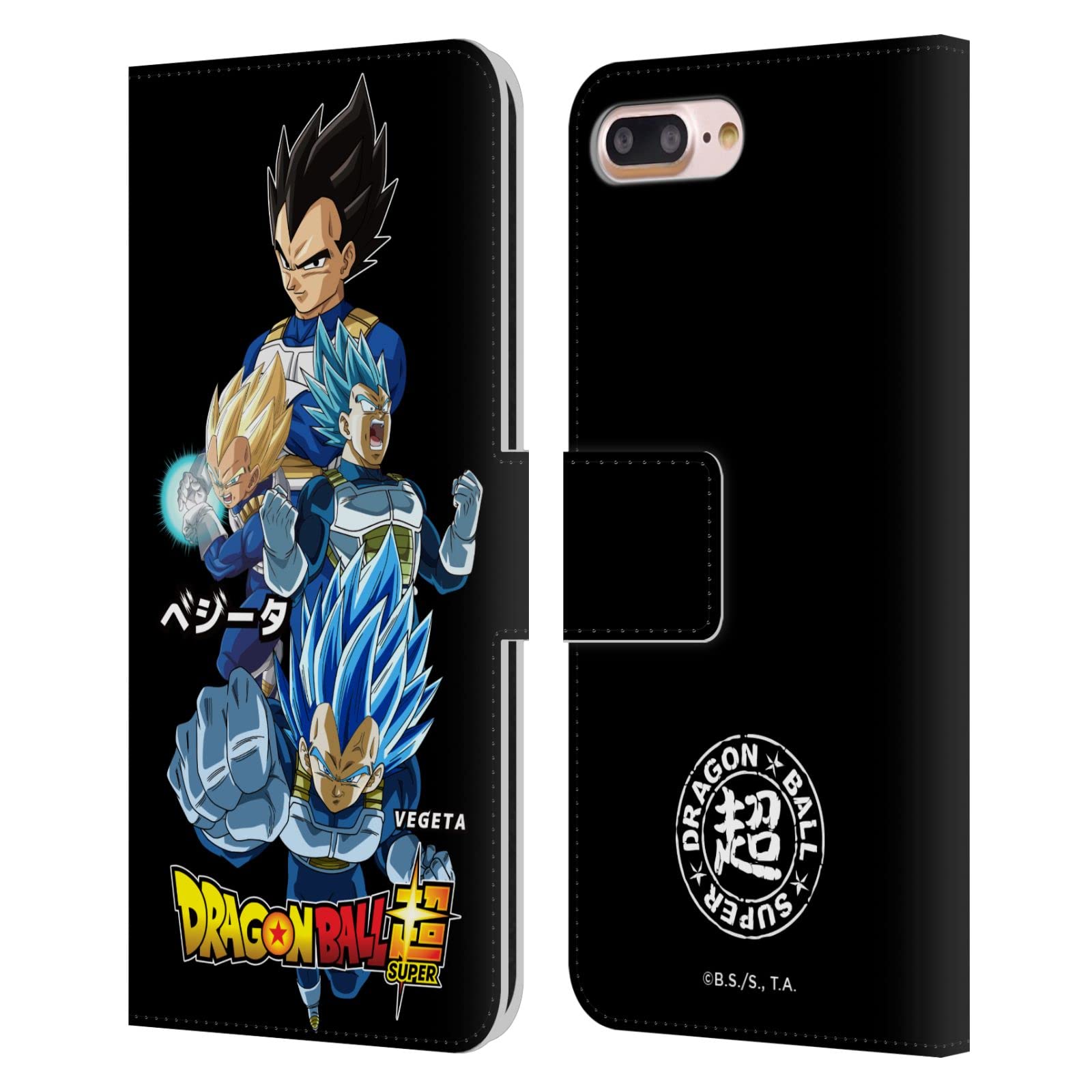 Head Case Designs Officially Licensed Dragon Ball Super Vegeta Universe Survival Characters Leather Wallet Case Compatible with Apple iPhone 7 Plus/iPhone 8 Plus