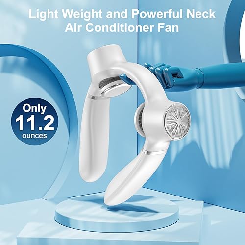 Miniatura 2 de LAIQULY Ventilador de cuello portátil, ventilador de cuello manos libres, ventilador de aire acondicionado de cuello ligero 2023, ventilador de