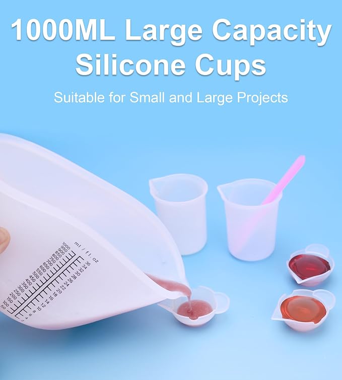 Cucharas medidoras de silicona, 5 unidades, 1000ml y 100ml miniatura 5