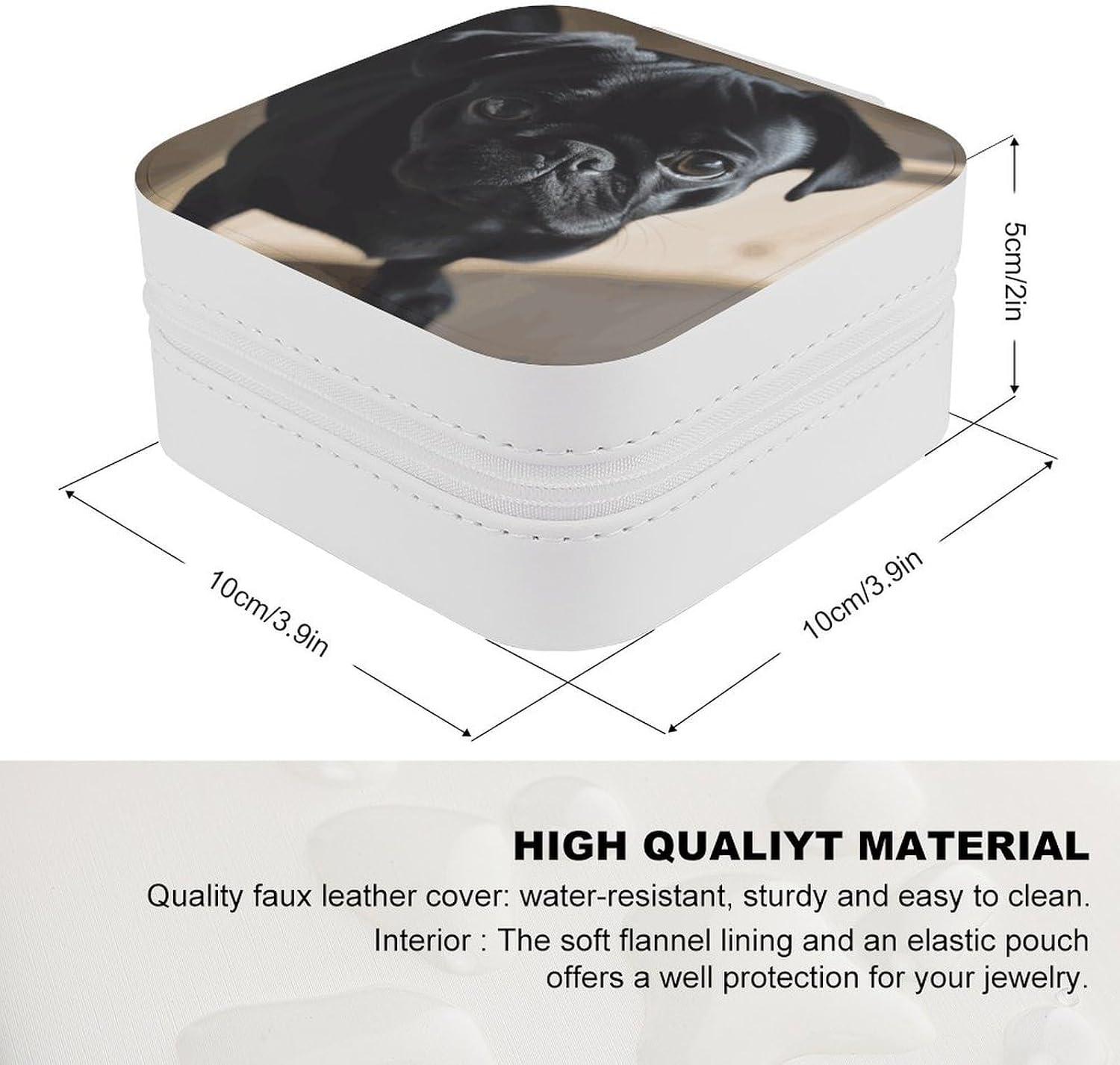 Small Travel Jewelry Case for Women Portable Compact Jewelry Organizer Box image 2