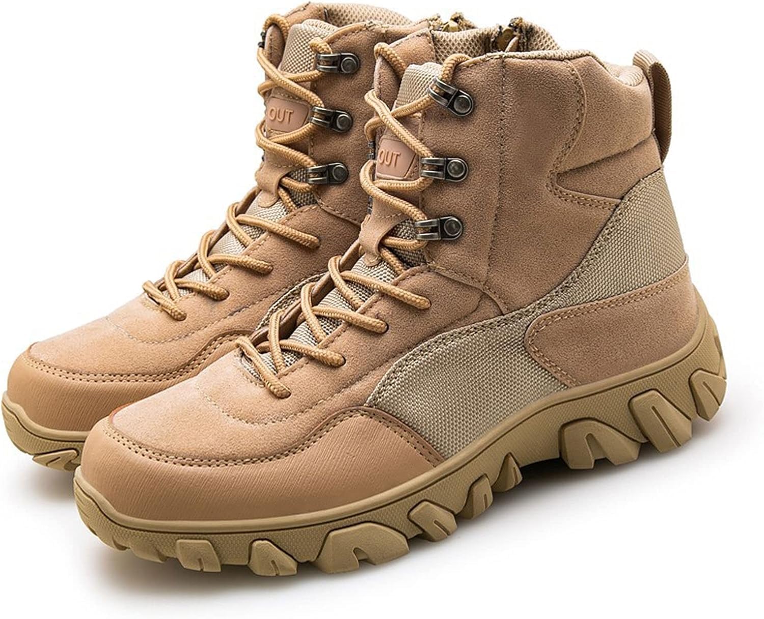 Chaussures tout-terrain de randonnée et chasse pour homme en cuir beige 9.5 UK