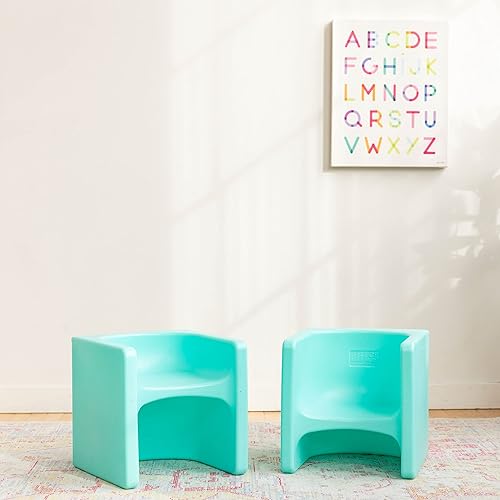 Miniatura 97 de ECR4Kids Tri-Me - Juego de mesa y sillas cubo, muebles multiusos, color azul, 3 piezas Azul,Agua,Negro -,Azul Cian,Verde Fern,Verde,Verde