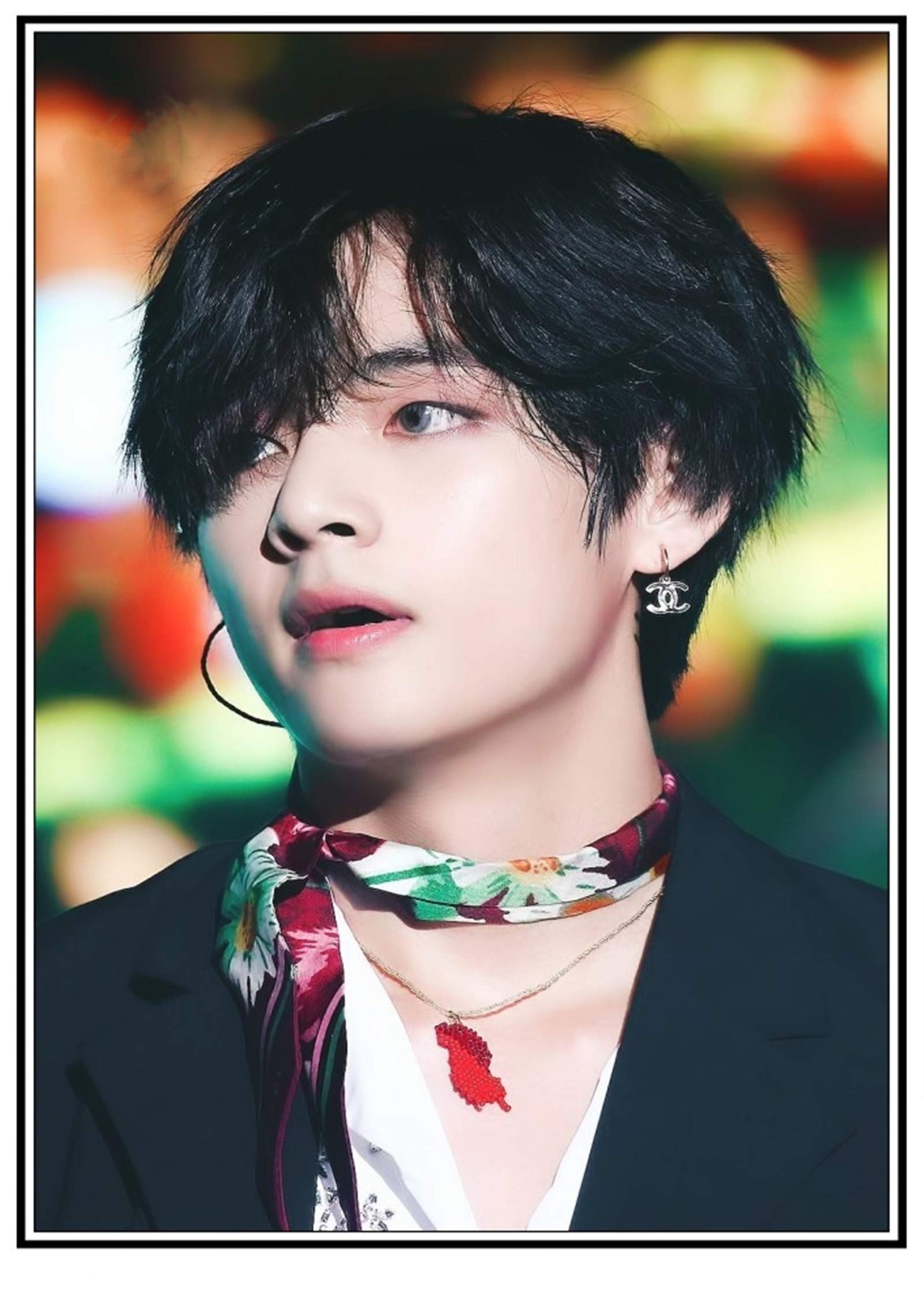 ZXXGA Diy 5D Diamond Painting By Number Kit,Kpop BTS V-Kim Tae Hyung Diy Diamond Art Cross Stitch Art Crafts for Home Wall Decor 30x40cm