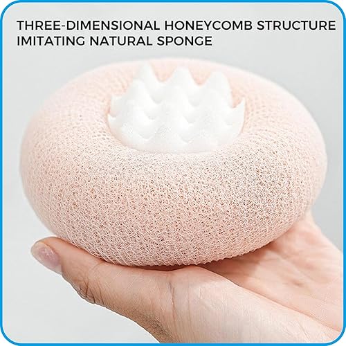 Miniatura 4 de FETNHU Bola de baño de girasol 2 en 1 2024, bola de baño con ventosa de girasol súper suave, cepillo de limpieza de esponja de baño exfoliante con