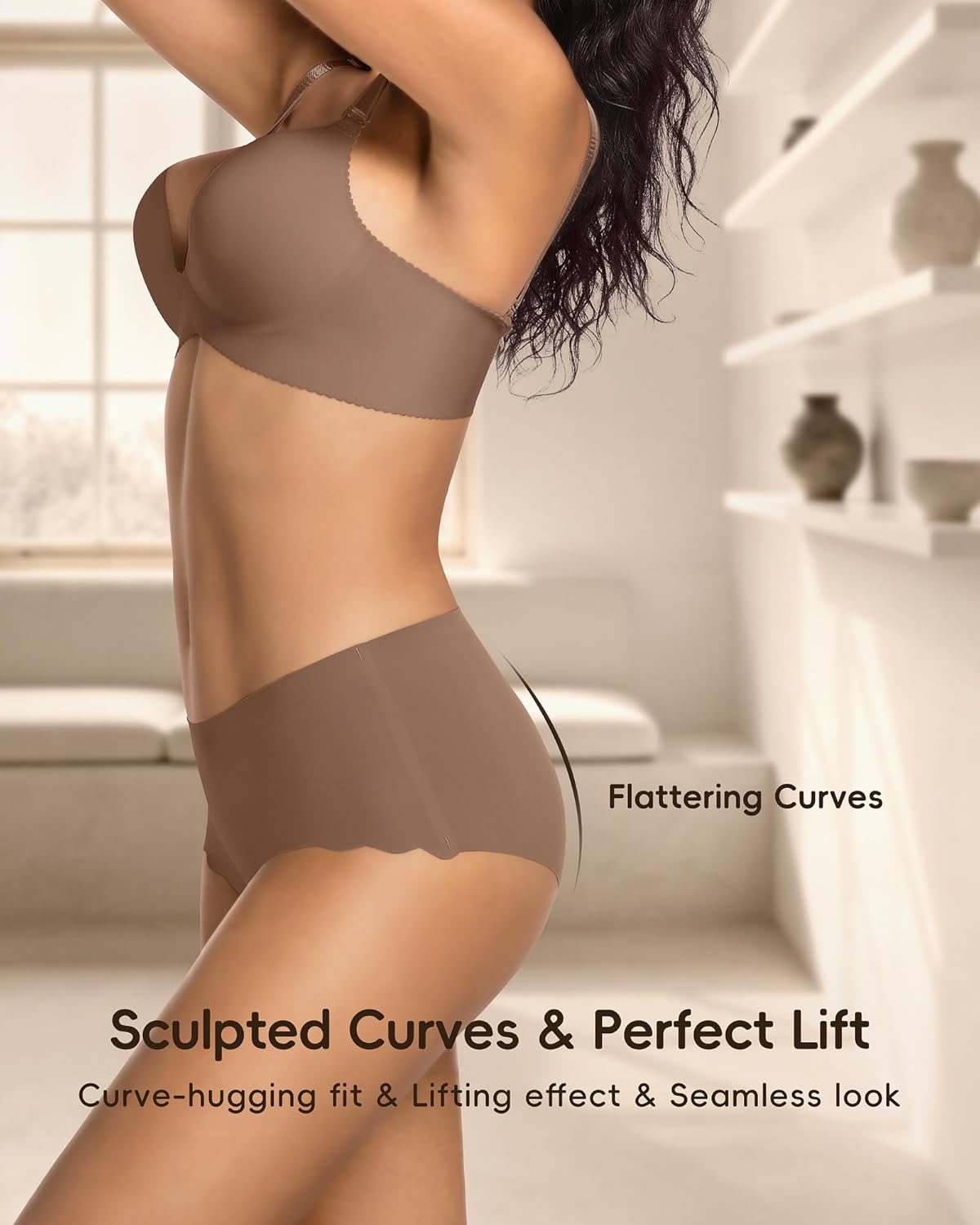 Seamless Underwear for Women No Show No Panty Line Womens Panties High Waisted Ladies Comfortable Briefs 5 Pack - Image 4